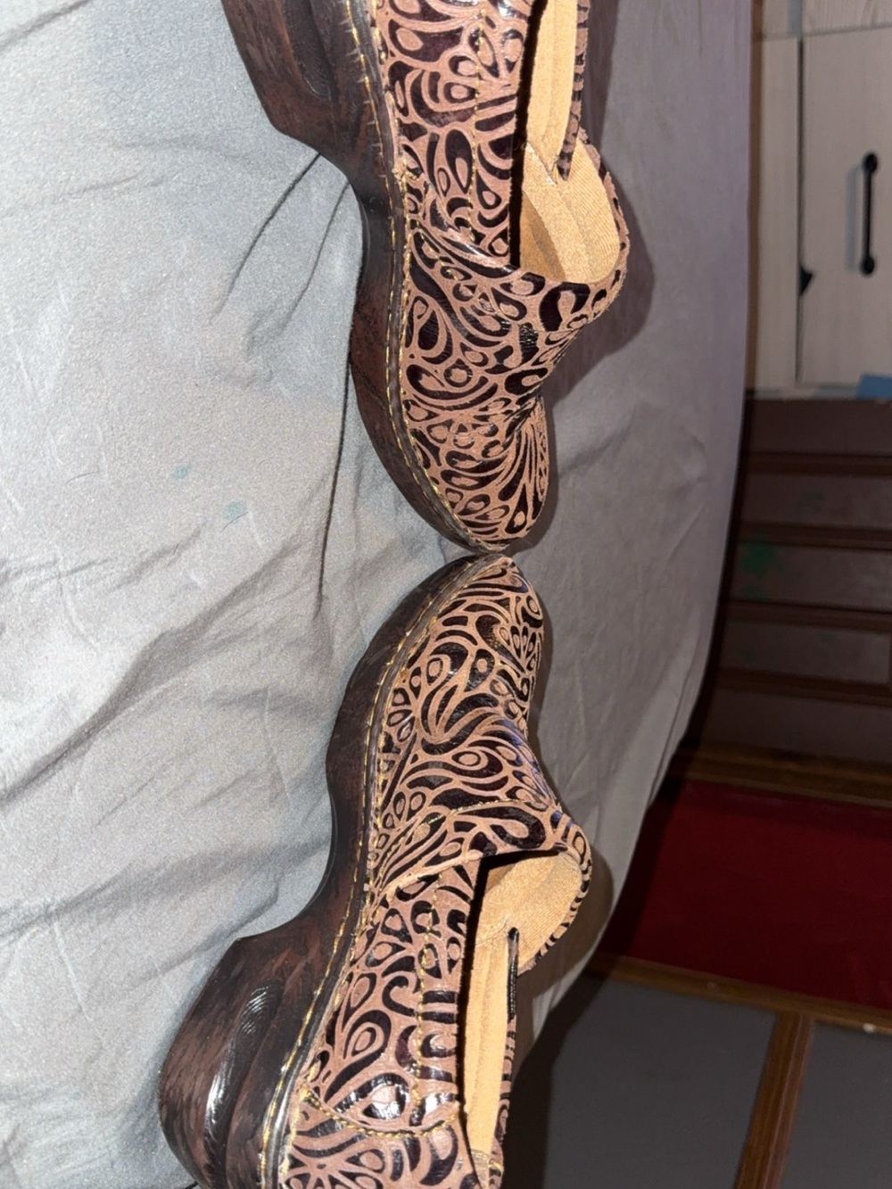 Women's BOCS Brown Leather Slip-On Shoes